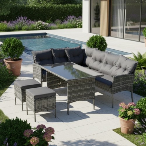 Gartenlounge poly rattan - gartenlounge,