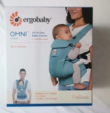 Luftige, neuwertige Babytrage Ergobaby Omni Breeze , Slate Blue, 3,2-20kg