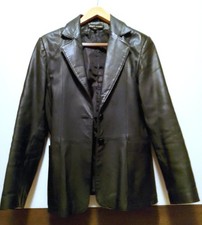 Leder Blazer Damen von TALLY WEIJL , schwarz , sehr schön , Gr. L/M , Wie NEU