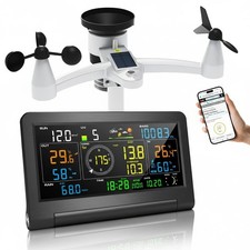 14-in-1 Wetterstation Wlan, Wetterstation mit Regenmesser, Windmesser
