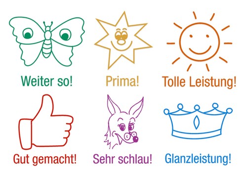Set holz lehrer stempel tlg - lehrer-stempel, 6-tlg