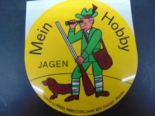 Original 70er Jahre Aufkleber Jagd Jäger Mein Hobby Jagen