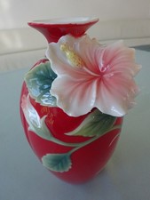 Franz Porzellan Island Beauty Hibiscus Vase FZ01693 Höhe ca.17cm