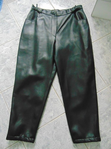 Damen kunstleder hose 46 - -,