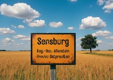 Ortsschild sensburg provinz - ortsschild,
