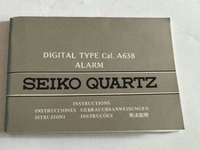 SEIKO QUARTZ ALARM DIGITAL  BEDIENUNGSANLEITUNG CAL A638