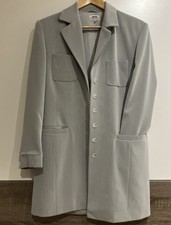 grauer Mantel mit Knöpfen und Schulterpolster - Alberto Fabiani, Größe 38