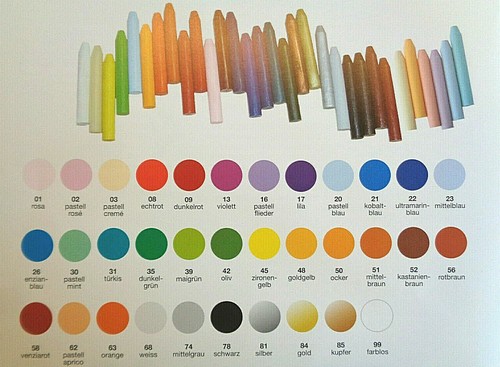 Enkaustik viele farben - enkaustik,