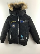 Winterjacke Junge,98,schwarz,Bundjacke,Kapuze abnehmbar,Innenfutter,Taschen,