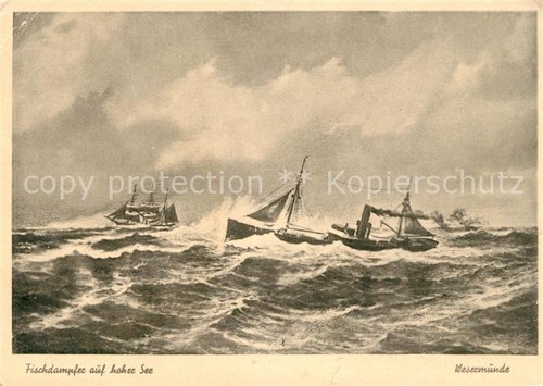 Wesermuende fischdampfer auf - fischdampfer,