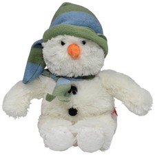 Vintage Russ Berrie Schneemann Cole mit Schal & Mütze Plüschfigur 27cm Gebra