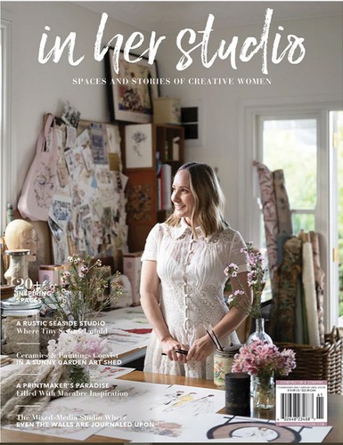 Her studio from stampington - in,
