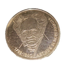 1 Silbermünze   BRD 10 DM Ged.-Münze  ARTHUR SCHOPENHAUER  1988 D   (80)