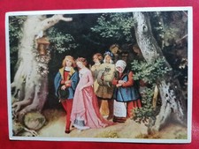 AK Adrian Ludwig Richter Das Brautpaar und Gefolge Hermes Bildkarte Serie XII.3