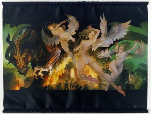 Drachenkrone wandteppich - wandteppich, a2