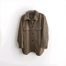 Ulla Popken, Hemdjacke, Karomuster, Oversize, Kurzmantel, Größe 46/48