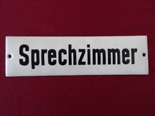 Emailleschild Sprechzimmer
