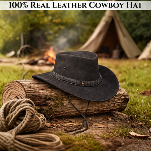 100 echtleder cowboyhut - 100%,