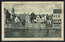 Ansichtskarte Bremen, Teerhof mit Boot 1915 