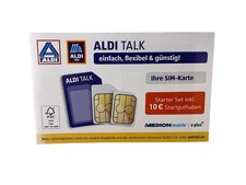 Aldi Talk Starter Paket Set / 10 Euro Startguthaben MEDION mobile mit Simkarte 