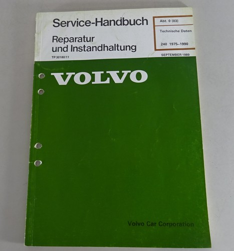 Werkstatthandbuch volvo 240 - volvo,