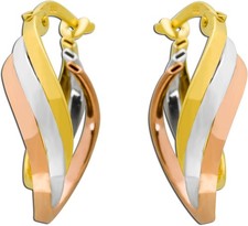 Tricolor Creolen Gold 333 8K