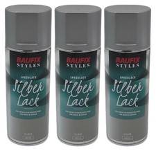 3x Baufix Silber Lackspray