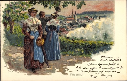 Litho miesbach der region - miesbach, in