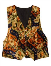 VINTAGE Damen Samt Weste UK 12