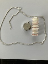 SOS Anhänger Silber mit Silberhalskette und Datenblatt