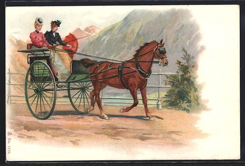 Lithographie zwei damen - lithographie, im
