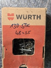 Hammerschlagnieten WÜRTH 4,8 x 35, 130 Stück, Alu, Dachdecker u. Spengler-Nieten