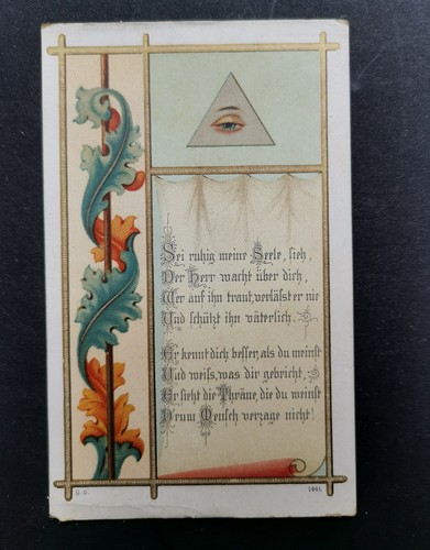 Andachtsbild 1890 auge gottes - auge,
