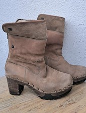 Softclox, Winterstiefel/Stiefeletten Gr.39. Holz, Leder, Lammfell, Gummi