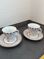 Zwei Espresso Tassen Set mit Untertasse