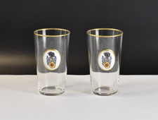 Historismus Glas Paar Wappen