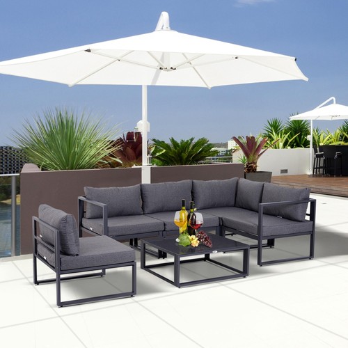 Outsunny 6er gartenlounge - 6er,