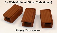 3x Welshöhle 10 cm, Ton