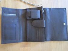 Leder Geldbörse mit Kette und Fach für Feuerzeug Biker Geldbeutel