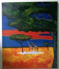 Acrylbild afrika leinwand - acrylbild, "afrika"