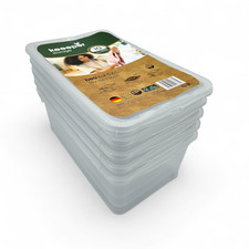 keeeper storage bea 6 x 5,6L transparente Kunststoff box mit Deckel stapelbar