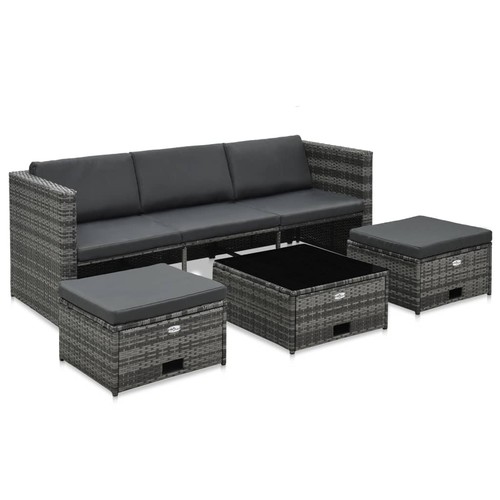Poly rattan lounge set - poly,