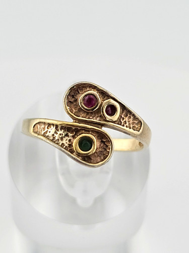 Vintage silberring vergoldet - vintage,