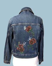 HANDBEMALTE JEANSJACKE  |