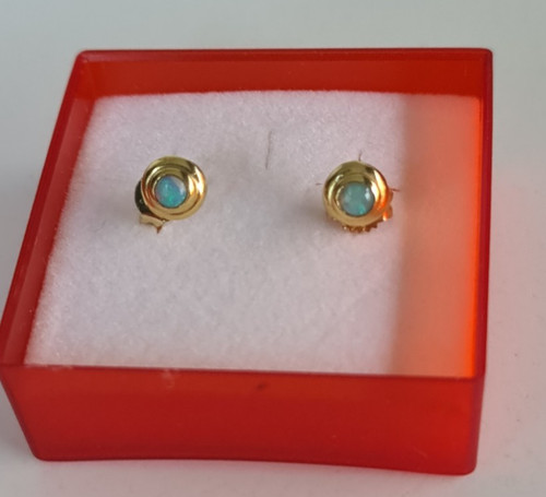 Ohrstecker gold 333 mit opal - ohrstecker,
