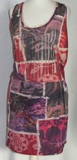 Desigual Kleid Sommerkleid Gr.XL Jersey Shirtkleid rot/pink/violett
