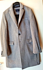 Tommy Hilfiger Herren Mantel-Hellgrau, Unterfüttert, Knopfleiste,48  , gereinigt