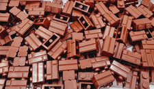 LEGO Mauersteine Braun Profilsteine 98283  Burg Ziegelsteine MOC 100x