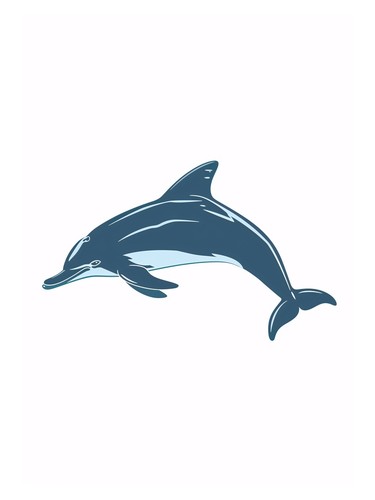 Blauer delfin minimalistisches - blauer,