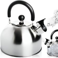 Pfeifkessel Flötenkessel Edelstahl 2,5L Wasser Tee Kocher Herd Wasserkessel
